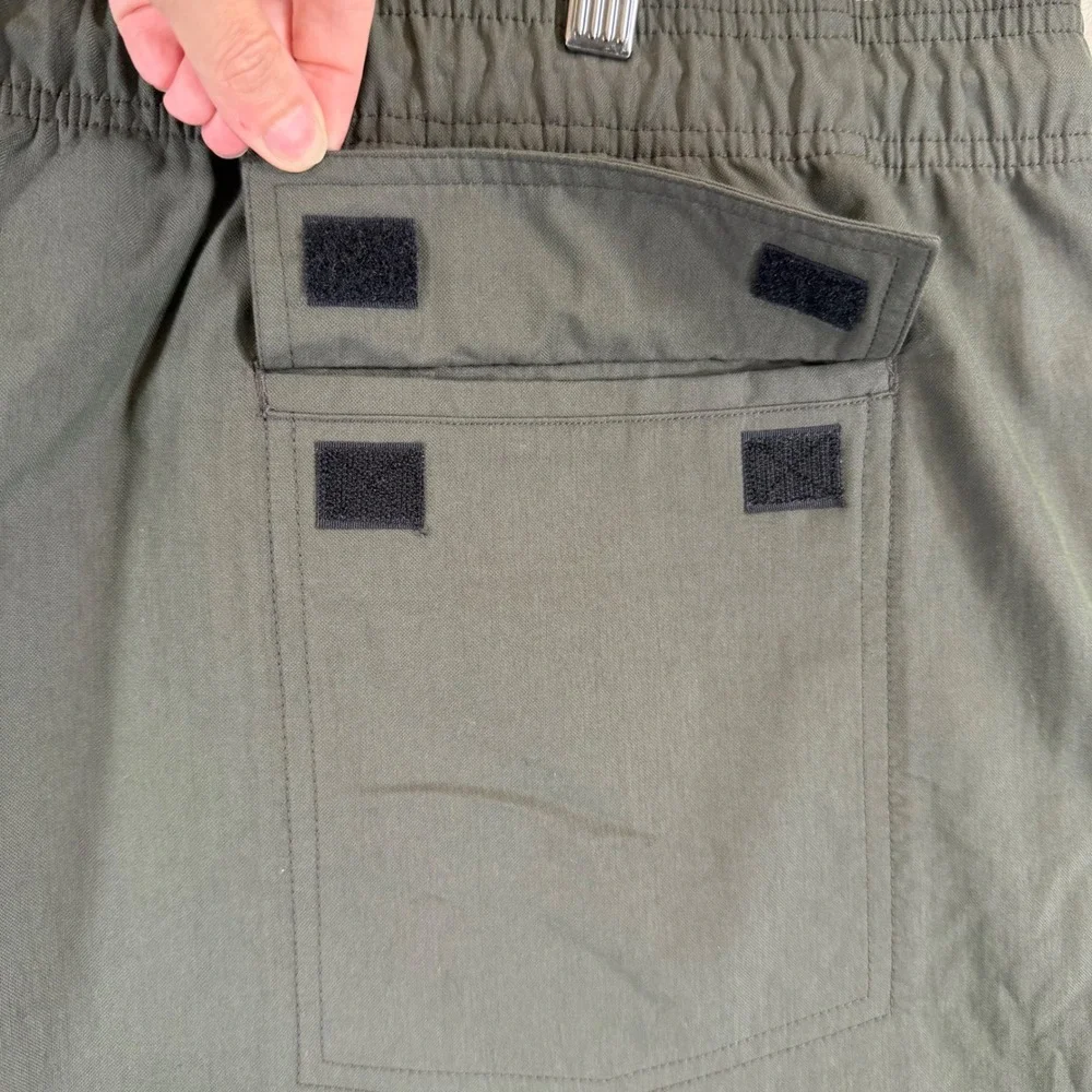 Filson Men's XXL Charcoal Cotton Nylon Outdoor Hiking Shorts Drawstring Fishing